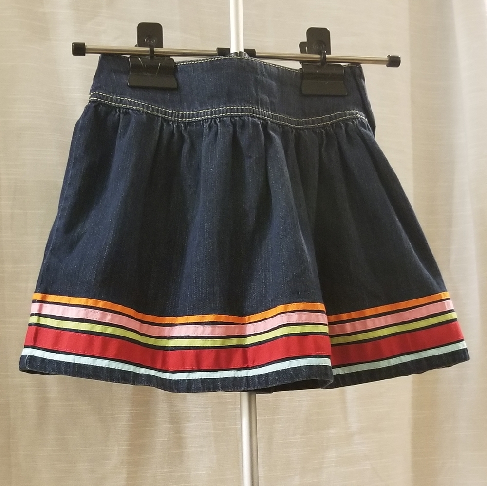 *3/$12 Gymboree Striped Denim Skirt